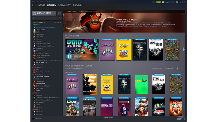 Valve、Steam公開ベータ版の新ライブラリUI画像を開発者向けに公開