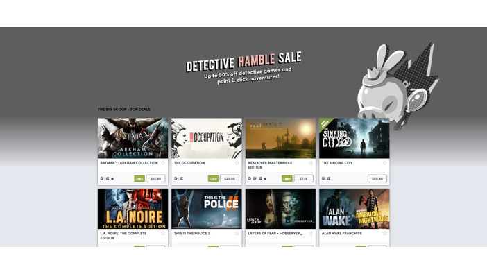 探偵モノが最大90%オフ「Detective Hamble Sale」が開催―『バットマン』や『Alan Wake』も対象