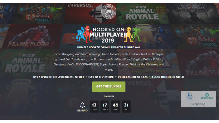 『Deathgarden』などのマルチプレイヤー作品収録「Humble Hooked on Multiplayer Bundle 2019」開催！