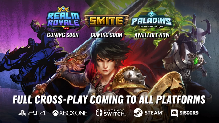 『Paladins』『Realm Royale』『Smite』の3作品のクロスプレイにPS4が新たに対応へ