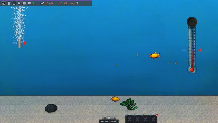 水槽に癒やされたい……2D水槽シム『Fish Simulator: Aquarium Manager』Steam配信開始