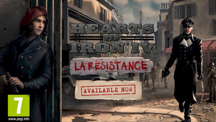 WW2ストラテジー『Hearts of Iron IV』DLC「La Resistance」2月25日リリースーバニラ版の無料プレイも