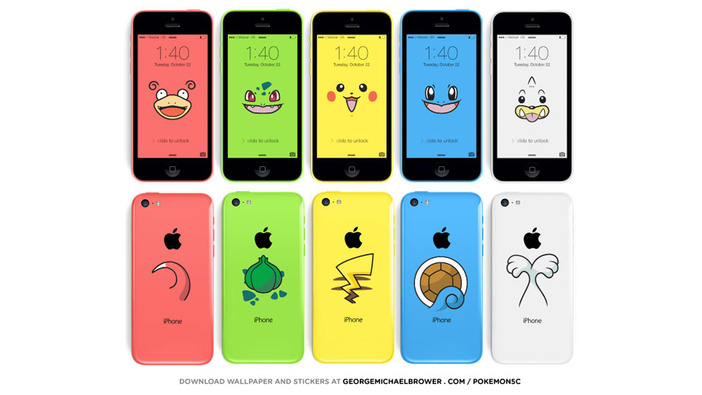『ポケモン』版iPhone 5cが登場!?　カラフルな本体カラーとマッチしたファンアート