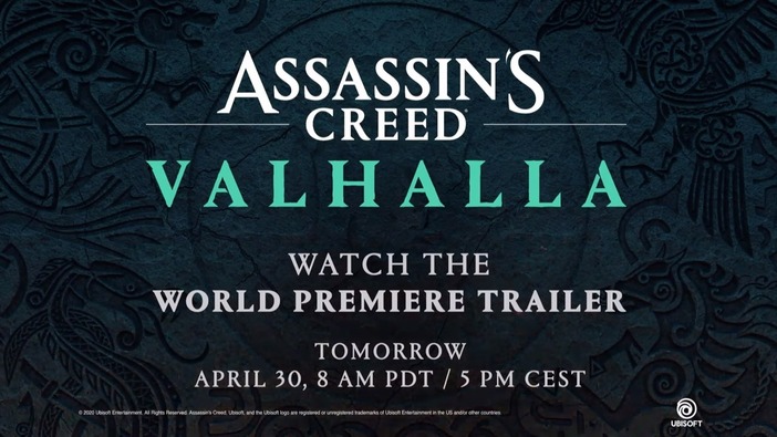 シリーズ最新作『Assassin's Creed Valhalla』発表！トレイラーを5月1日午前0時に世界初公開