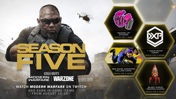 『CoD:MW』『Warzone』Twitchの視聴でダブル武器XPトークンやチャームが入手できるキャンペーンを開催