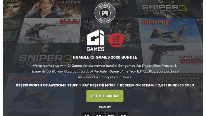 『Sniper Ghost Warrior 3』『Sniper Ghost Warrior Contracts』などが含まれた「HUMBLE CI GAMES 2020 BUNDLE」販売開始