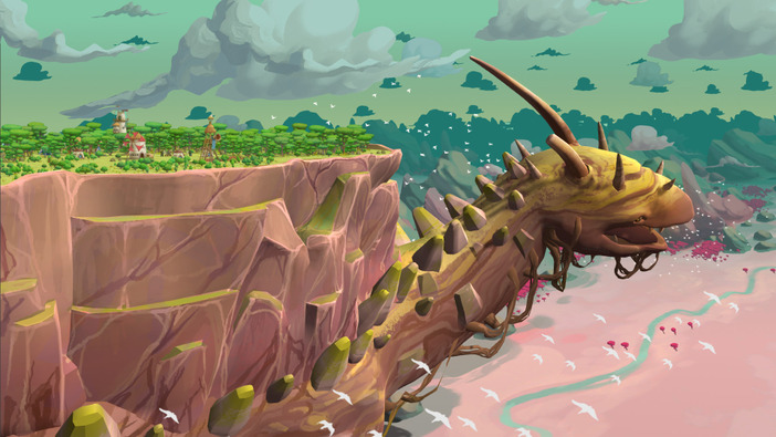 巨大生物の背で村づくりをするシム『The Wandering Village』Xboxで発売決定