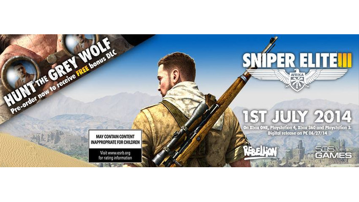 スナイパー特化型TPSシリーズ最新作『Sniper Elite 3』の海外発売日が7月1日に決定
