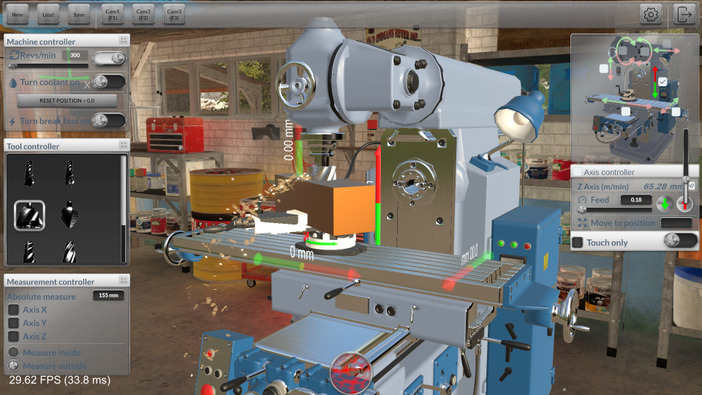 削れ鉄板！フライス加工シム『Milling Machine 3D』配信開始―そのリアルさは教材にできるレベル