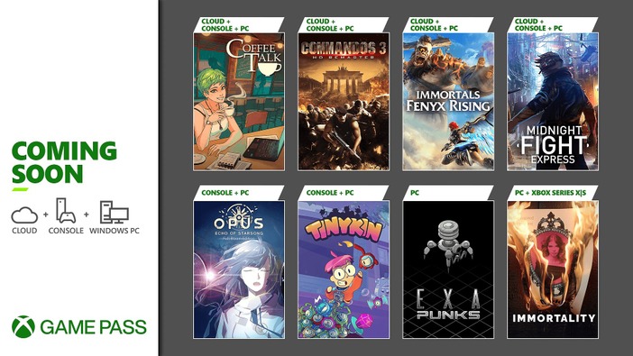 Xbox Game Passに『コーヒートーク』や『イモータルズ フィニクス ライジング』が登場！『OPUS 星歌の響き』といったタイトルも