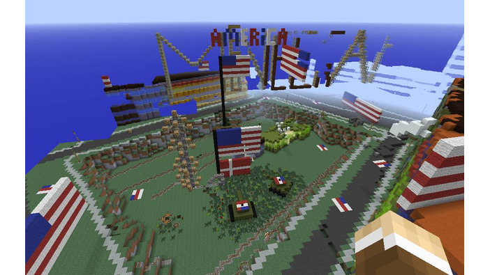 『Minecraft』デンマーク地理庁が国土を再現したワールドで首都爆撃 ― 跡地にはアメリカ国旗
