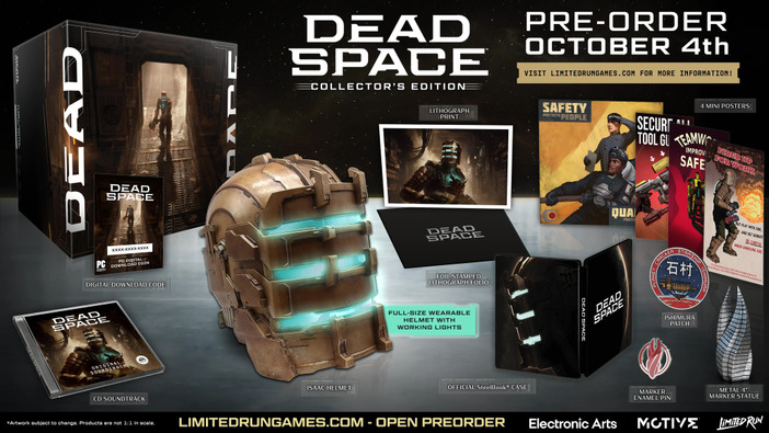 着用可能で光るヘルメット付き！『Dead Space』コレクターズ・エディション予約開始