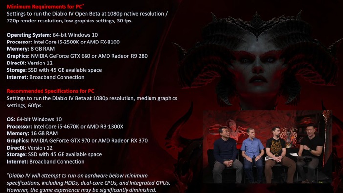 地獄の先行体験迫る！PC版『ディアブロ IV』オープンベータの必要・推奨スペックが公開