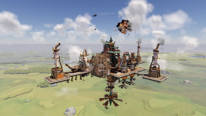 襲い来る海賊たちを蹴散らしながら世界を旅するオープンワールド空中都市建築シム『Airborne Empire』正式発表！