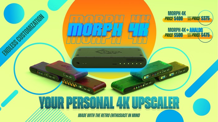 レトロゲーム愛好家向けの4Kアップスケーラー「Morph 4K」発表！