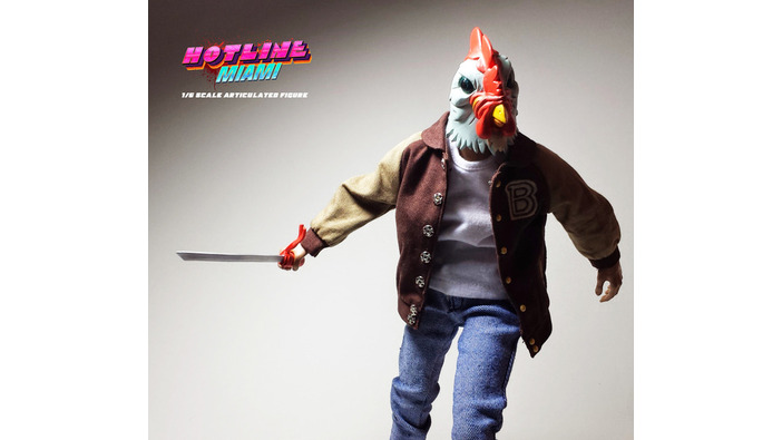 『Hotline Miami』主人公の1/6スケールフィギュアがKickstarterに登場、各種マスクも完全再現
