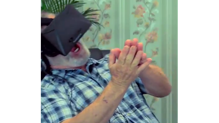 お爺ちゃん達が最新VR技術にトライ！Oculus Riftでジェットコースターなどに挑戦する体験映像