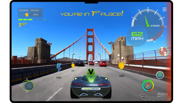 ヴァレオの拡張現実を活用した新たな車内ゲーム体験「ヴァレオ・レーサー」