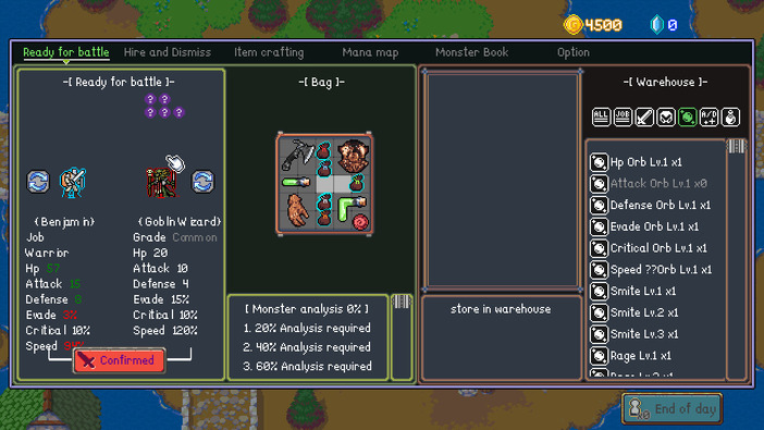 傭兵たちのバッグ内整理が勝利のキモ！インベントリ管理型戦闘シム『Backpacker Guild』Steamページ公開―倒したモンスターから素材をゲット