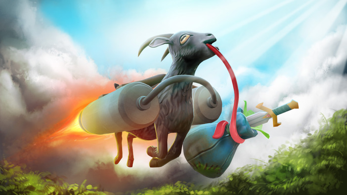 『Dota 2』に『Goat Simulator』参戦！？カオス映像と共にヤギがSteam Workshopに出現