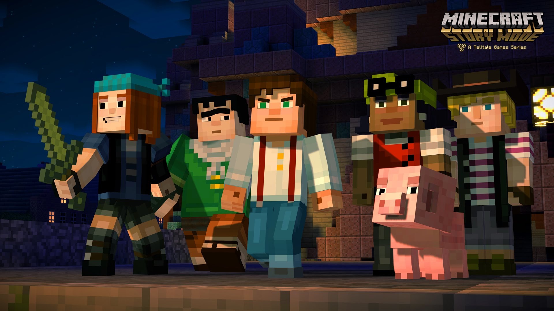マイクラ新作 Minecraft Story Mode 映像初公開 個性的な仲間達の