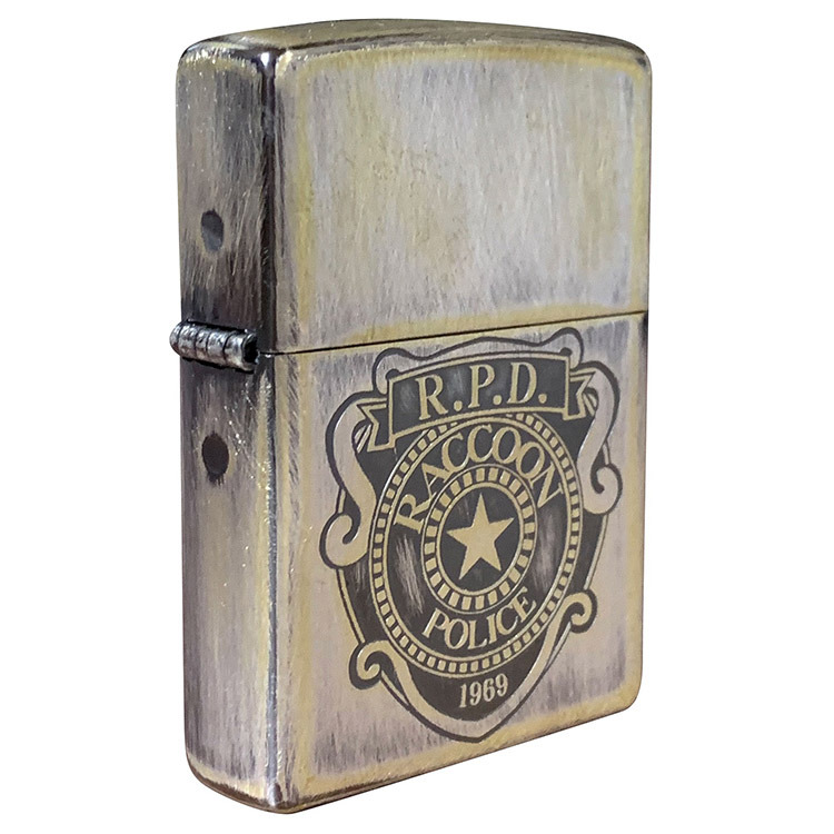 バイオハザード RE:2』R.P.D.仕様のZippoが登場!ユーズド加工が