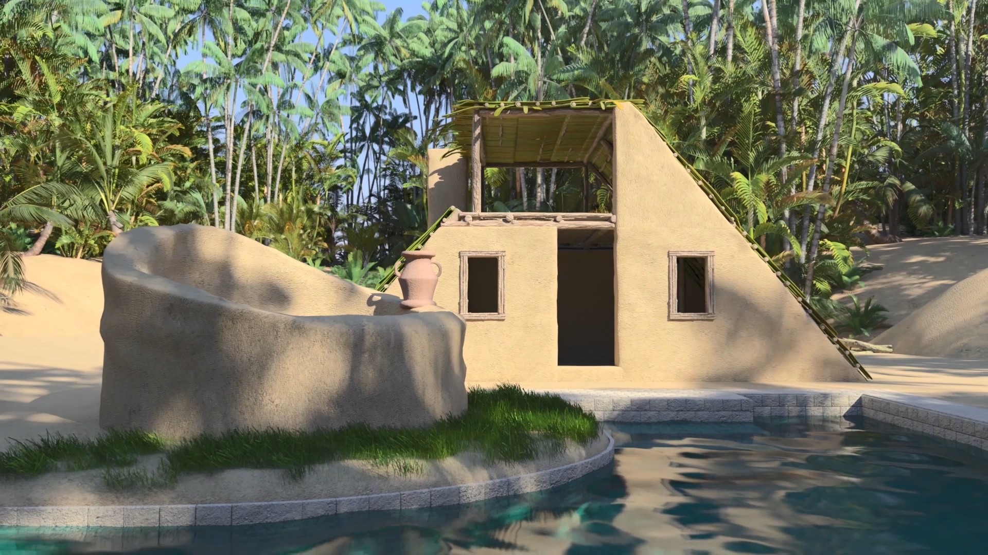 ジャングルに手作りで家を建てる Jungle House トレイラー 豪華プールやツリーハウスも Game Spark 国内 海外ゲーム情報サイト