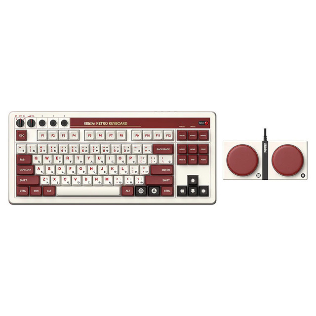 ファミリーベーシック風のレトロメカニカルキーボードを8BitDoが発売