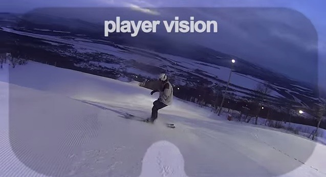 ゲームのような三人称視点で現実のスキーを体験！redditユーザーが実践