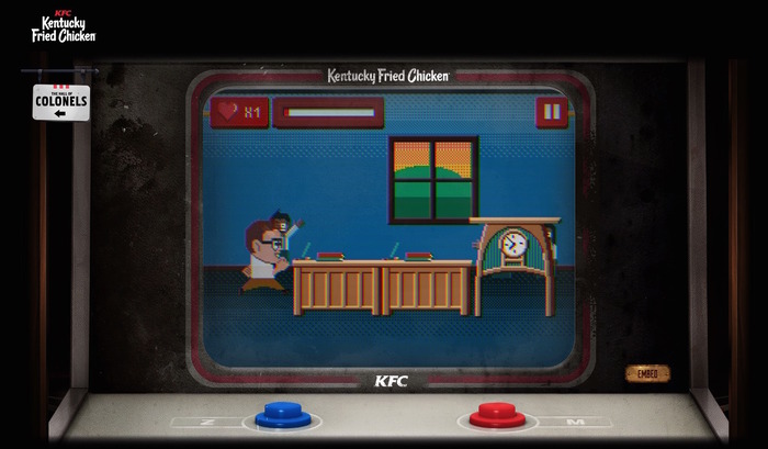 KFCがレトロ風ゲーム『Colonel Quest』公開―カーネルおじさんで撃って殴って揚げてみた