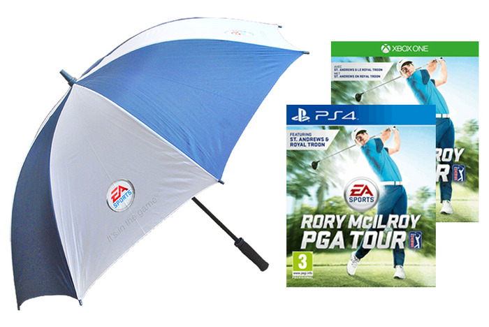 英国GAMEで『Rory McIlroy PGA Tour』購入特典が「ゴルフ用傘」に決定