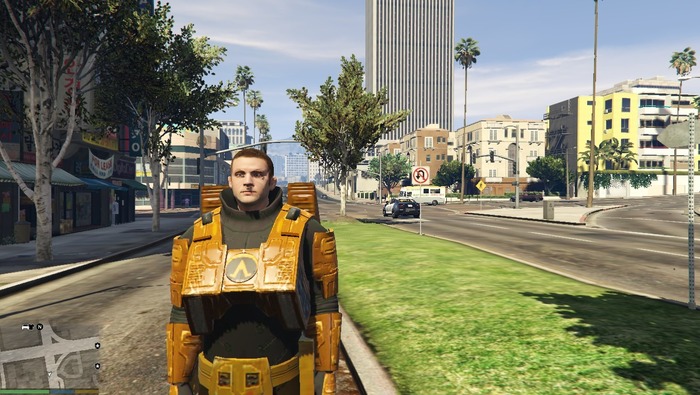 バール炸裂！PC版『GTA V』HEVスーツModが配信、マッドな『Half-Life 2』風プレイ映像も