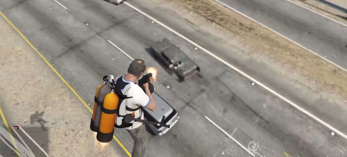 『GTA V』最新Mod「JetPack」適用映像―サンアンドレアス空中散歩ふたたび