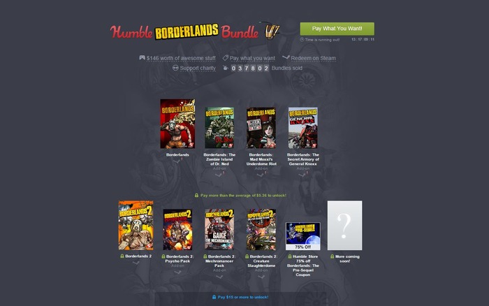 Humble Bundle「ボーダーランズバンドル」を販売開始―まさに『ボダラン』スターターキット！