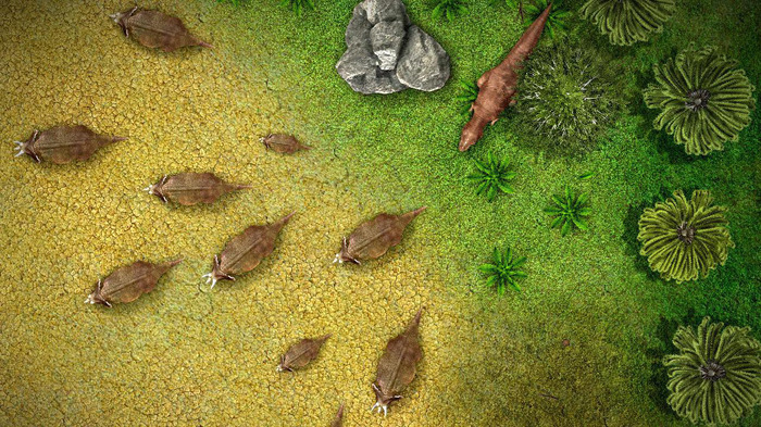 トップダウン視点の2D恐竜サバイバルシム『DinoSystem』が早期アクセス開始―生態系もシミュレート