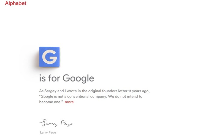 Google、大規模な組織再編を発表―全事業を新会社Alphabetの傘下に