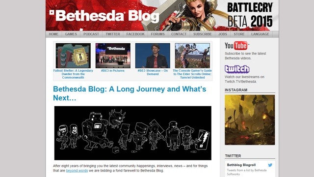 Bethesda、8年間続いたBethesda Blogを新サイトBethesda.netに移行