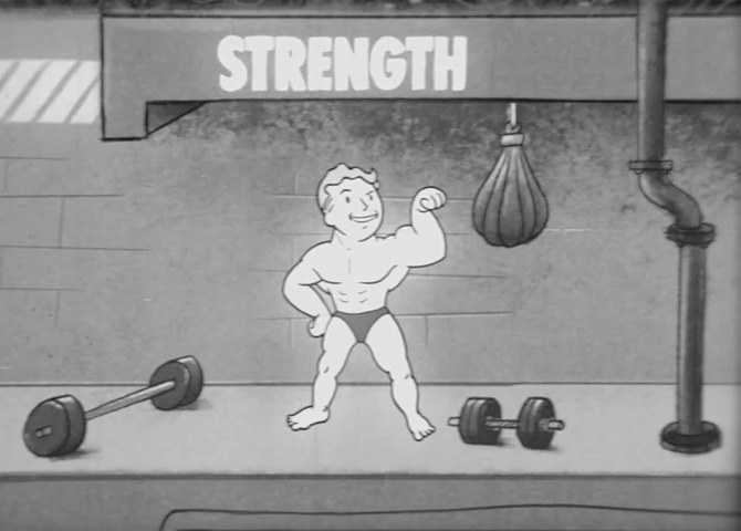 『Fallout 4』の「S.P.E.C.I.A.L.」紹介アニメ第1弾！（Strength編）