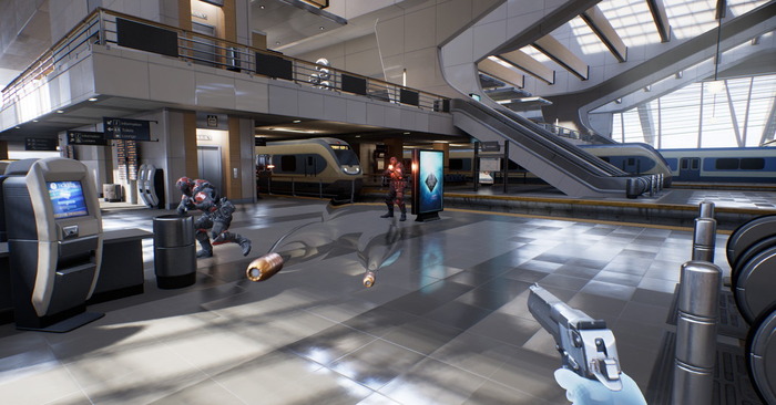 EpicがUE4最新VRデモ「Bullet Train」発表―VRコントローラーで銃撃戦！