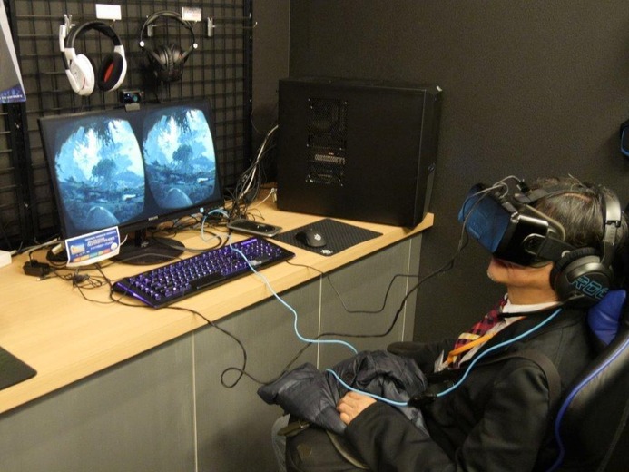VRヘッドマウントディスプレイ「Oculus Rift」の体験も可能