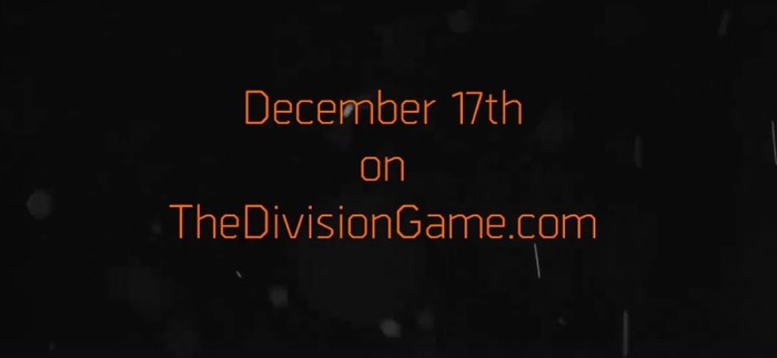 『The Division』公式SNS上に謎の映像がアップ―現地時間12月17日に何らかの発表が予告