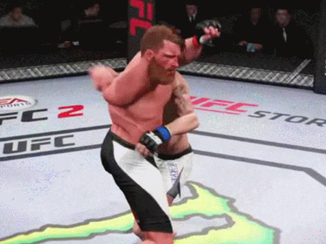 これは避けられない…『EA SPORTS UFC 2』で繰り出されたグリッチ軟体パンチ！