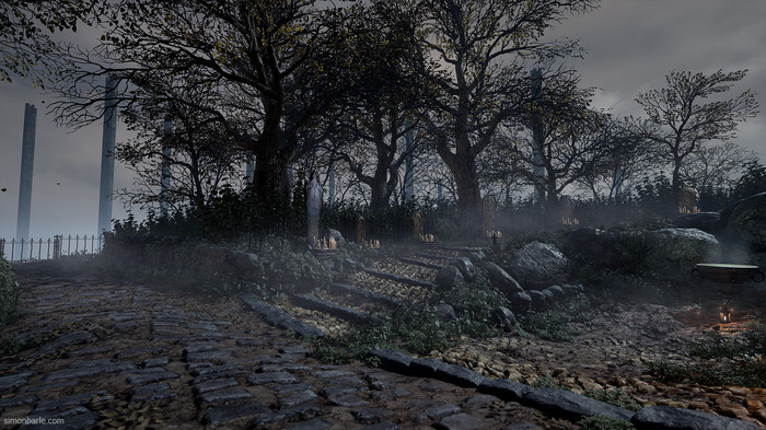 EA DICEアーティスト『Bloodborne』月に照らされる「狩人の夢」をUE4で再現