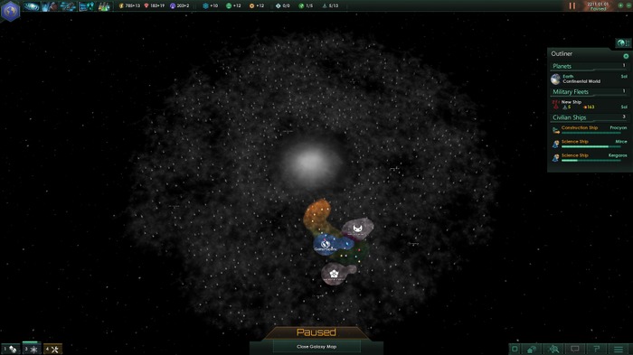 銀河全体マップ、ズームイン・ズームアウトはもちろん完備