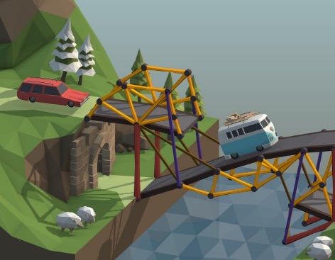 シュールな物理挙動の橋建築シミュ『Poly Bridge』がフルリリース！