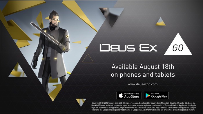 テロ陰謀を巡るモバイルスピンオフ『Deus Ex GO』海外配信日が決定