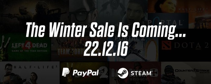 Steamウィンターセールの開始日が確定！―PayPal英国公式Twitterが告知
