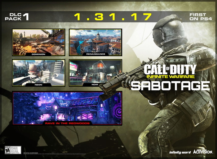 PS4版『CoD: Infinite Warfare』DLC第1弾「SABOTAGE」国内配信は1月31日