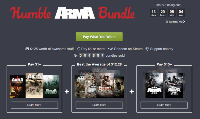 日本語にも対応の『Arma 3』が15ドル！「Humble ARMA Bundle」開催