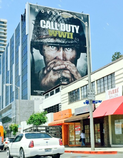 カリフォルニアに『Call of Duty: WWII』巨大広告…貼られた場所は『GTA V』のビルにそっくり？